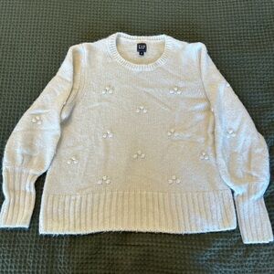 GAP Women's Ivory Textured Sweater